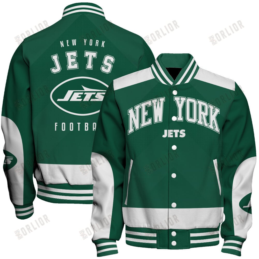 New York Jets Football Team 2024 - 25 Stay Ahead Of The Trend Unisex Varsity Jacket
