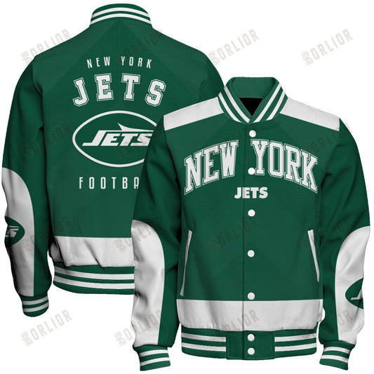 New York Jets Football Team 2024 - 25 Stay Ahead Of The Trend Unisex Varsity Jacket