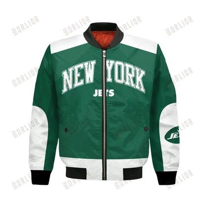 New York Jets Football Team 2024 - 25 Stay Ahead Of The Trend Bomber Jacket