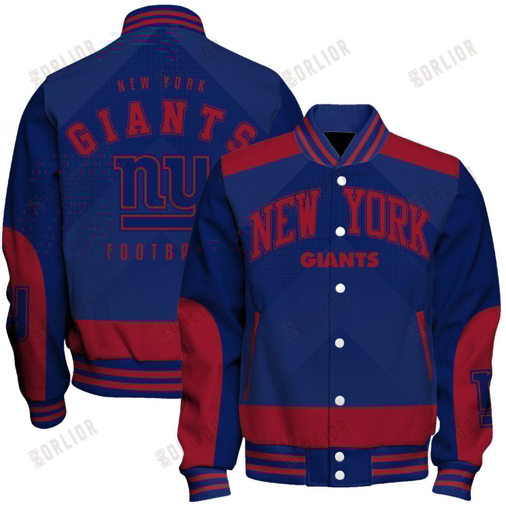 New York Giants Football Team 2024 - 25 Stay Ahead Of The Trend Unisex Varsity Jacket