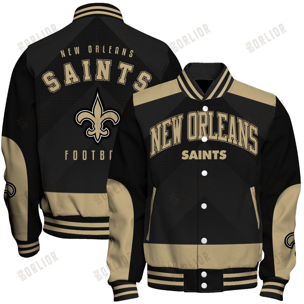 New Orleans Saints Football Team 2024 - 25 Stay Ahead Of The Trend Unisex Varsity Jacket