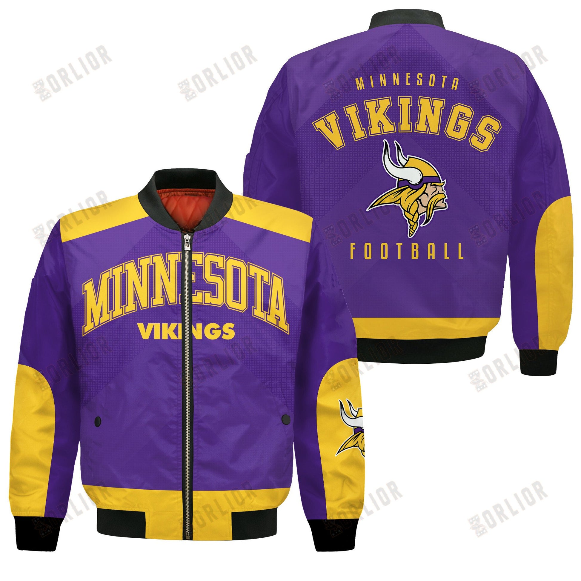 Minnesota Vikings Football Team 2024 - 25 Stay Ahead Of The Trend Bomber Jacket