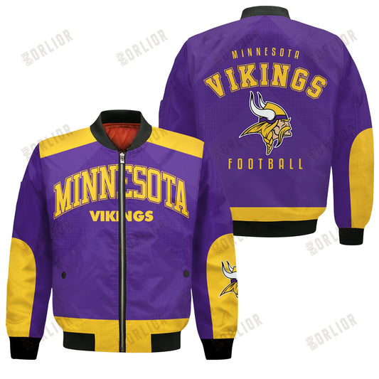 Minnesota Vikings Football Team 2024 - 25 Stay Ahead Of The Trend Bomber Jacket