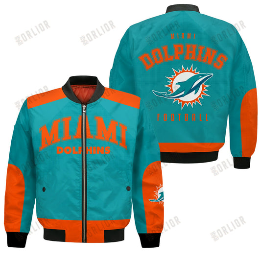 Miami Dolphins Football Team 2024 - 25 Stay Ahead Of The Trend Bomber Jacket