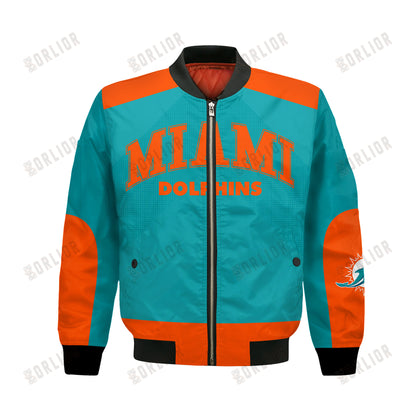 Miami Dolphins Football Team 2024 - 25 Stay Ahead Of The Trend Bomber Jacket