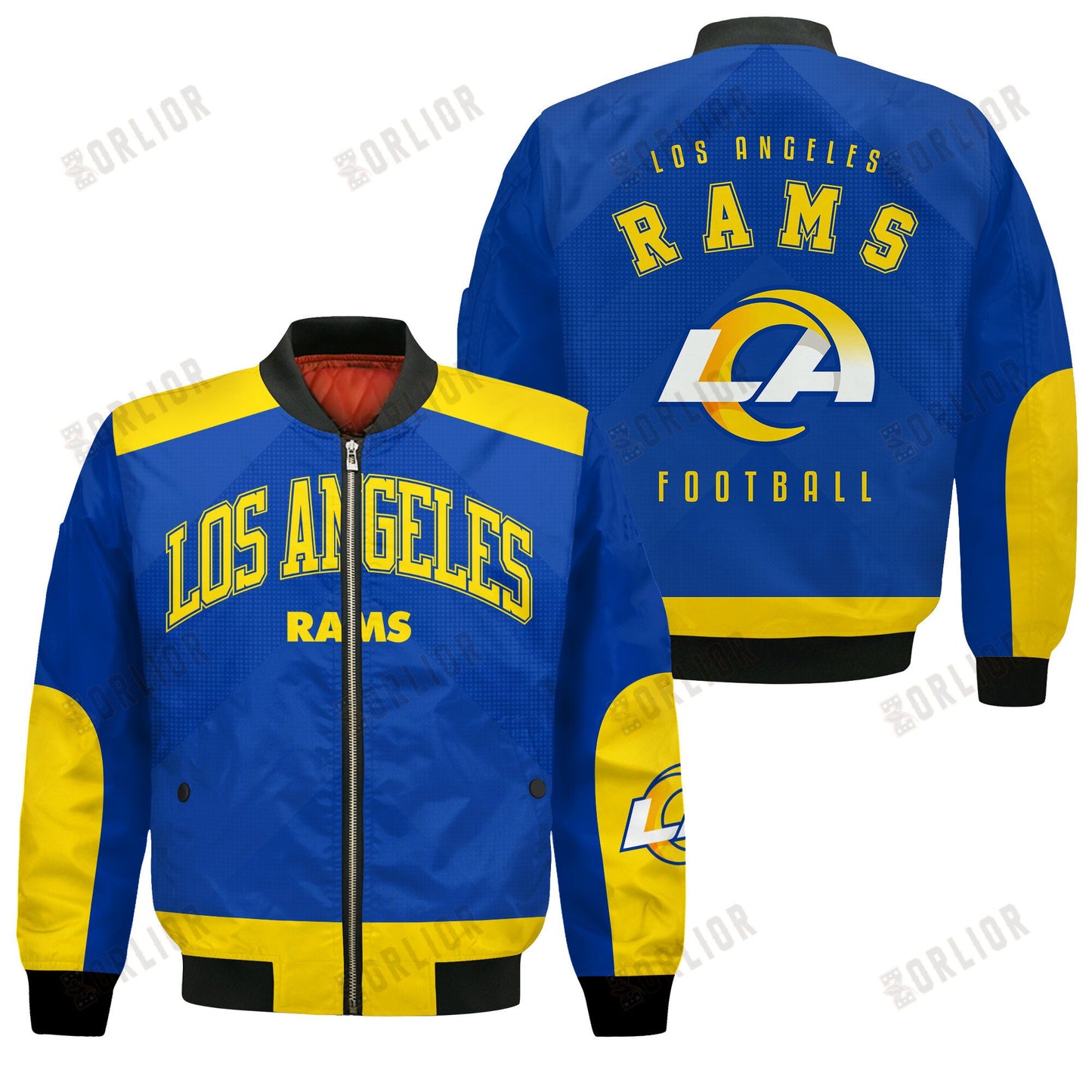 Los Angeles Rams Football Team 2024 - 25 Stay Ahead Of The Trend Bomber Jacket