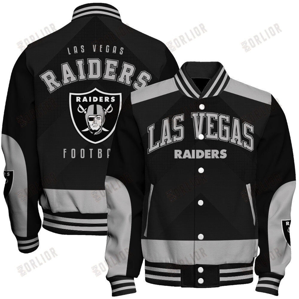Las Vegas Raiders Football Team 2024 - 25 Stay Ahead Of The Trend Unisex Varsity Jacket