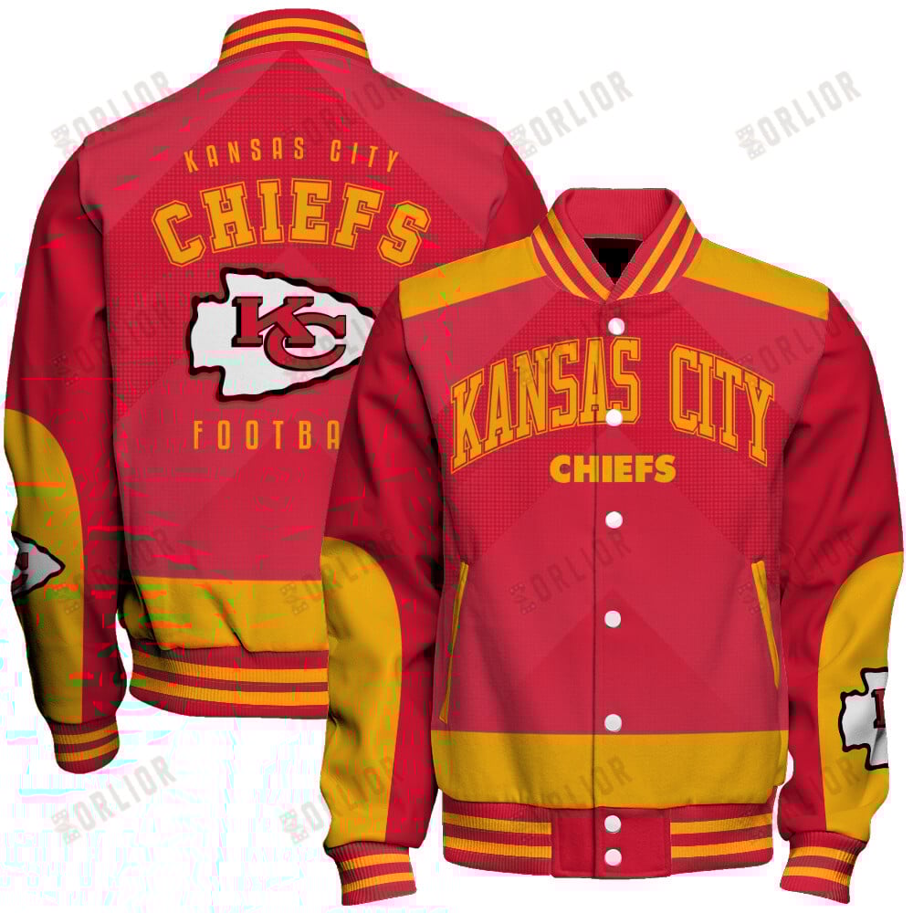 Kansas City Chiefs Football Team 2024 - 25 Stay Ahead Of The Trend Unisex Varsity Jacket