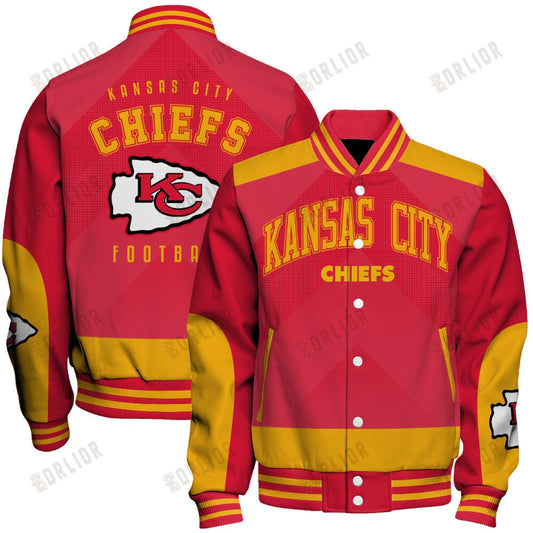 Kansas City Chiefs Football Team 2024 - 25 Stay Ahead Of The Trend Unisex Varsity Jacket