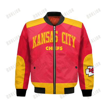 Kansas City Chiefs Football Team 2024 - 25 Stay Ahead Of The Trend Bomber Jacket