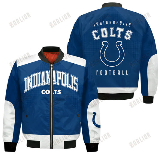 Indianapolis Colts Football Team 2024 - 25 Stay Ahead Of The Trend Bomber Jacket