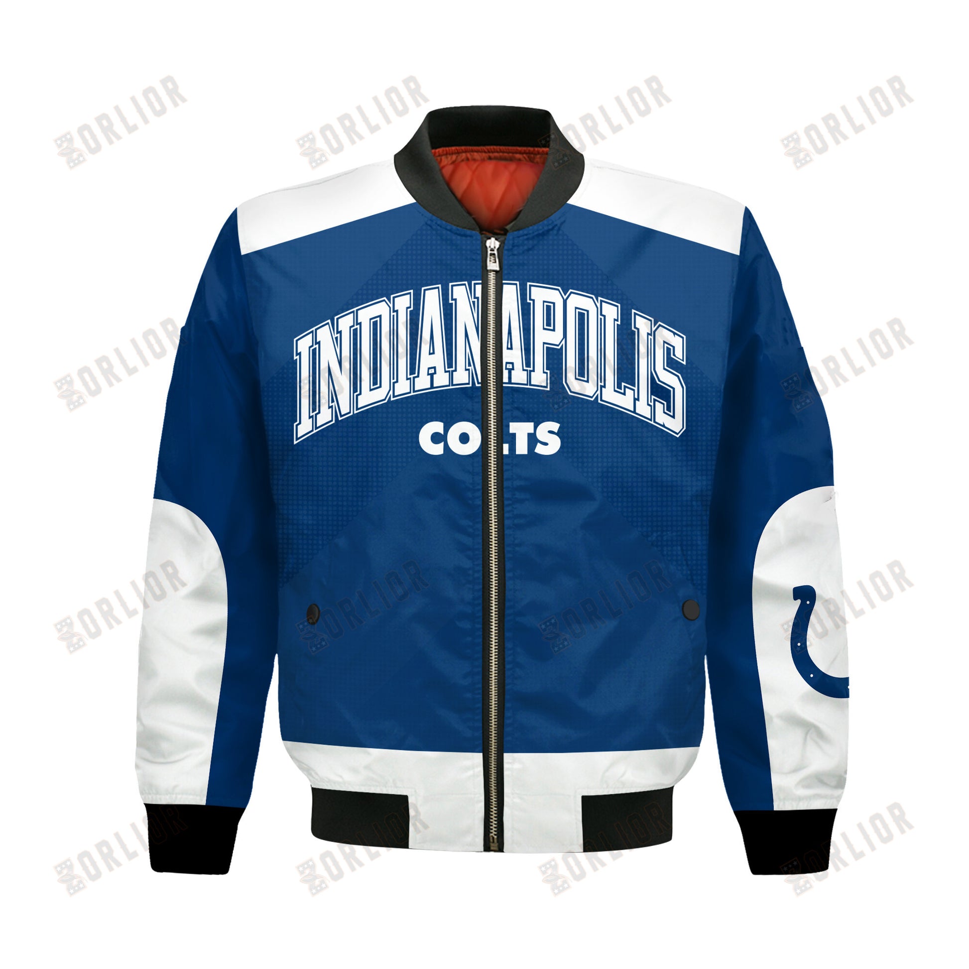 Indianapolis Colts Football Team 2024 - 25 Stay Ahead Of The Trend Bomber Jacket