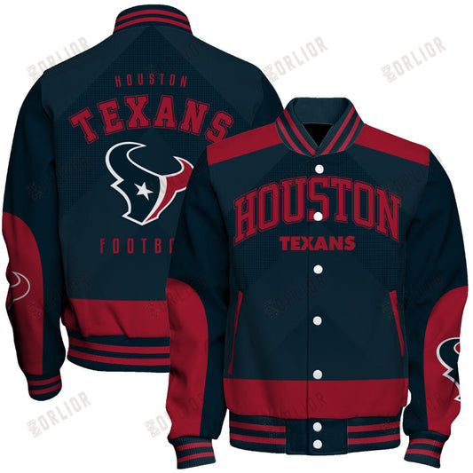 Houston Texans Football Team 2024 - 25 Stay Ahead Of The Trend Unisex Varsity Jacket