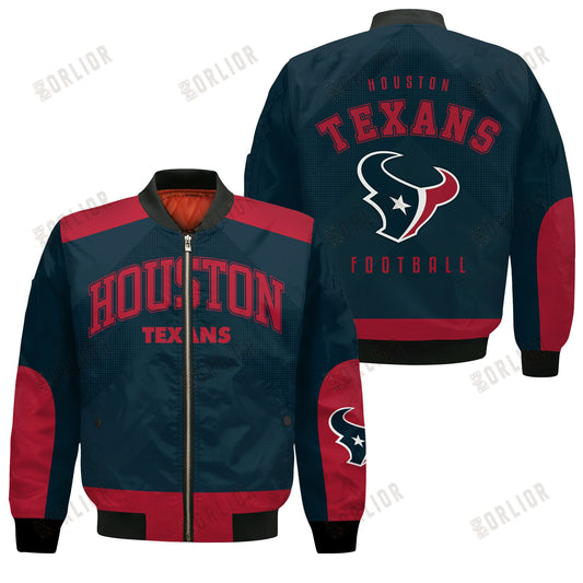 Houston Texans Football Team 2024 - 25 Stay Ahead Of The Trend Bomber Jacket