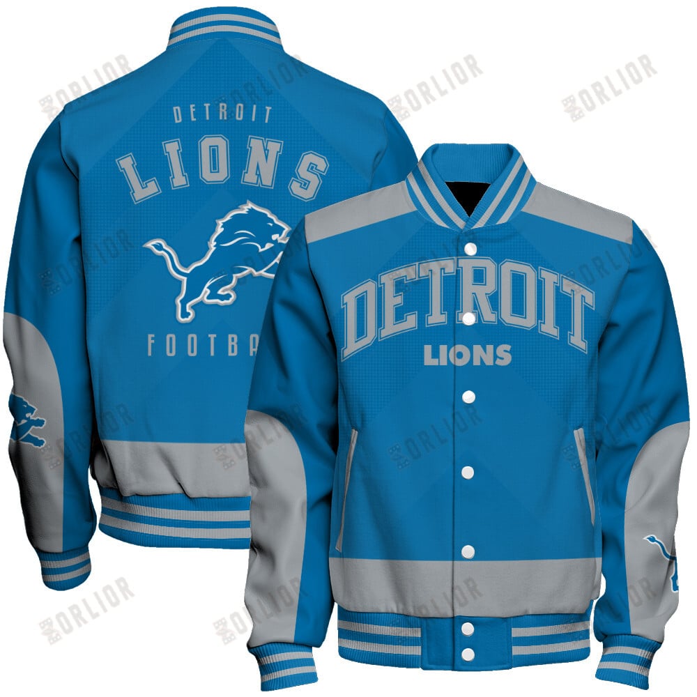 Detroit Lions Football Team 2024 - 25 Stay Ahead Of The Trend Unisex Varsity Jacket