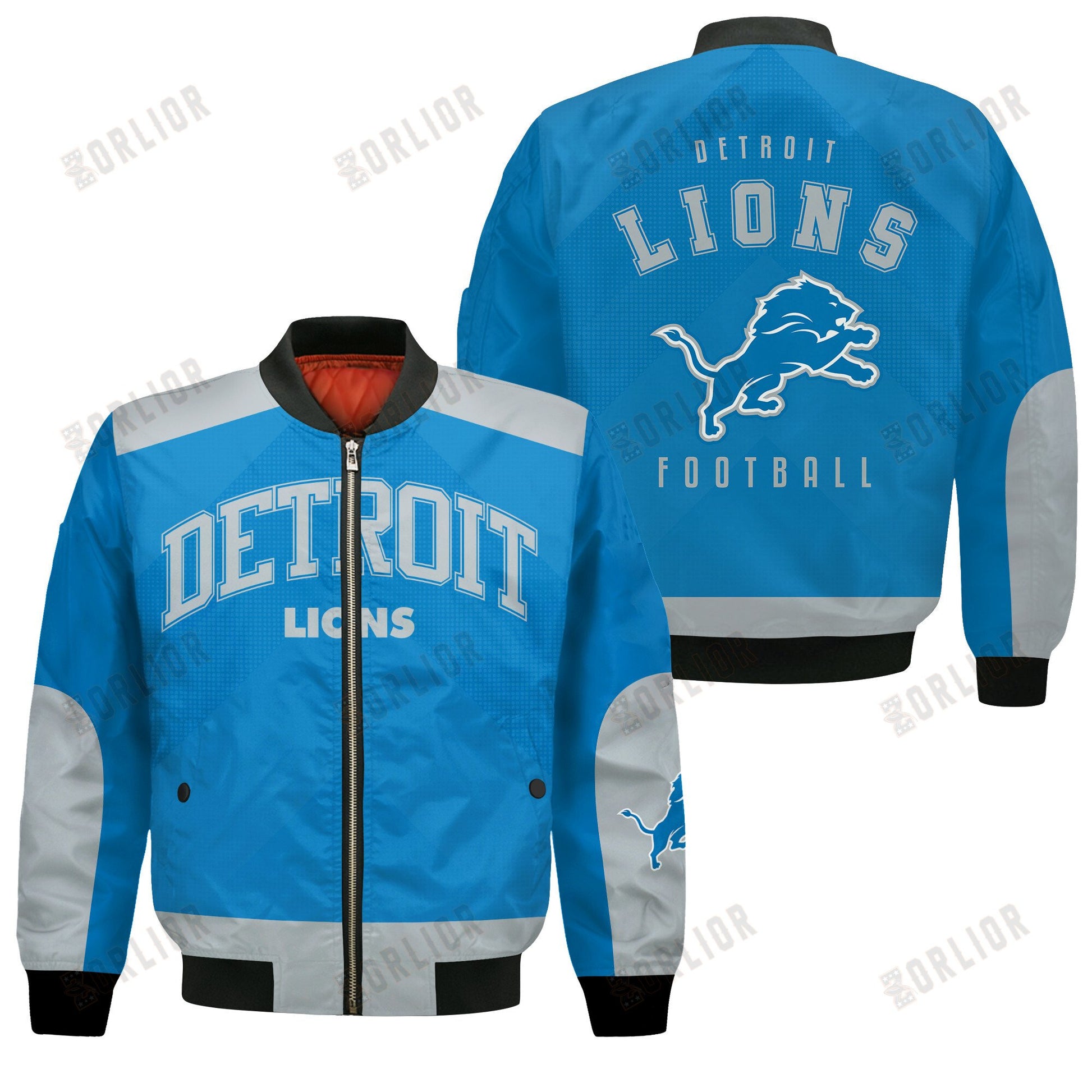 Detroit Lions Football Team 2024 - 25 Stay Ahead Of The Trend Bomber Jacket