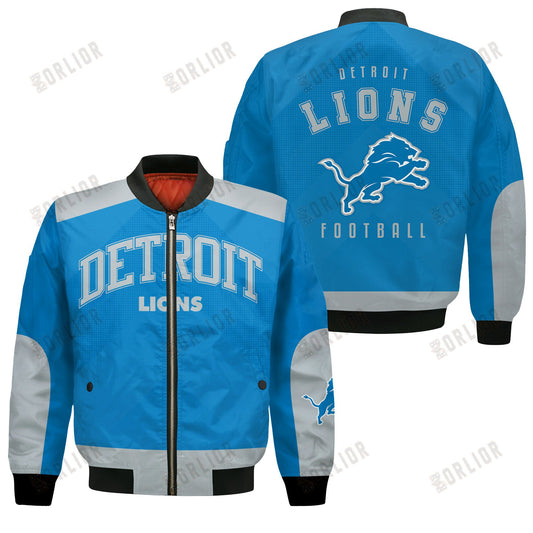 Detroit Lions Football Team 2024 - 25 Stay Ahead Of The Trend Bomber Jacket