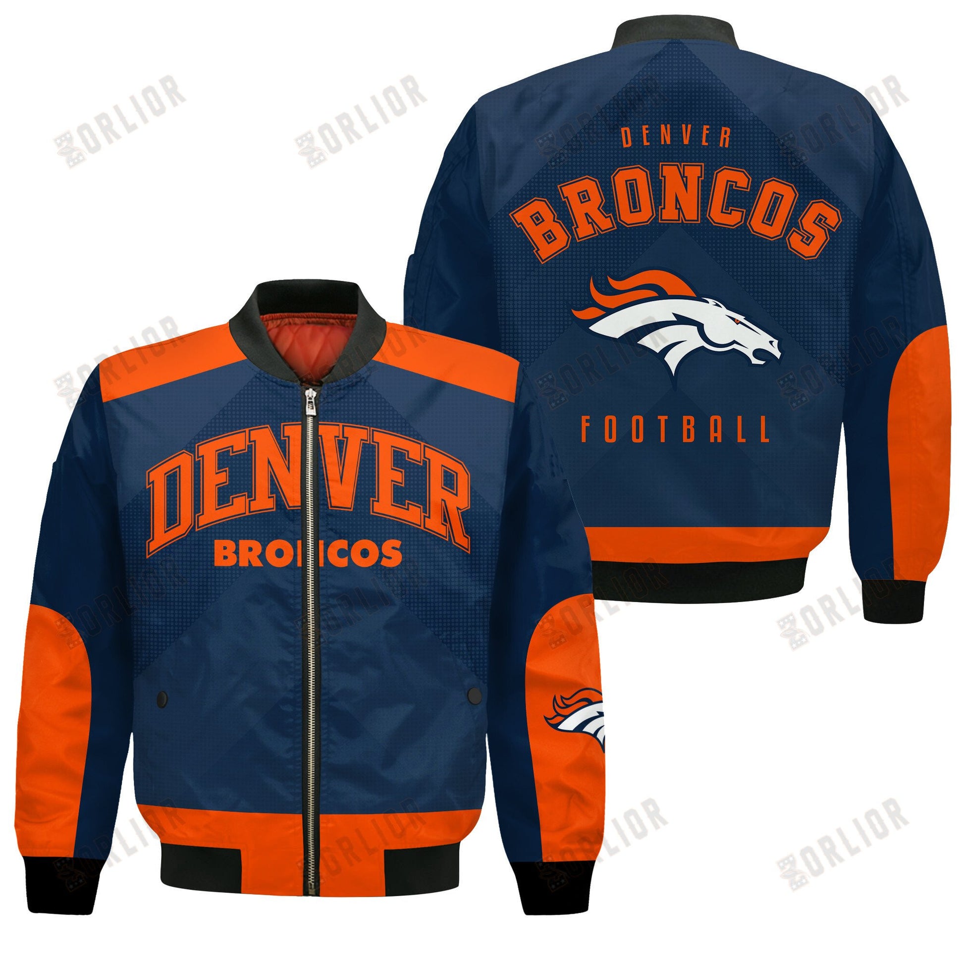 Denver Broncos Football Team 2024 - 25 Stay Ahead Of The Trend Bomber Jacket