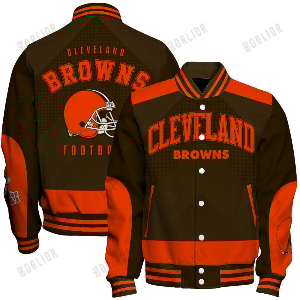 Cleveland Browns Football Team 2024 - 25 Stay Ahead Of The Trend Unisex Varsity Jacket