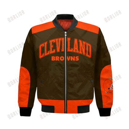 Cleveland Browns Football Team 2024 - 25 Stay Ahead Of The Trend Bomber Jacket