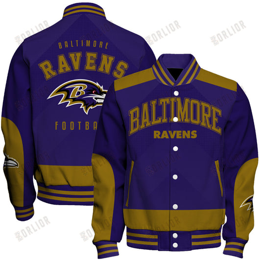 Baltimore Ravens Football Team 2024 - 25 Stay Ahead Of The Trend Unisex Varsity Jacket