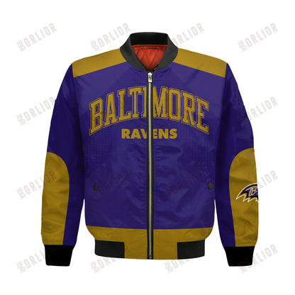 Baltimore Ravens Football Team 2024 - 25 Stay Ahead Of The Trend Bomber Jacket