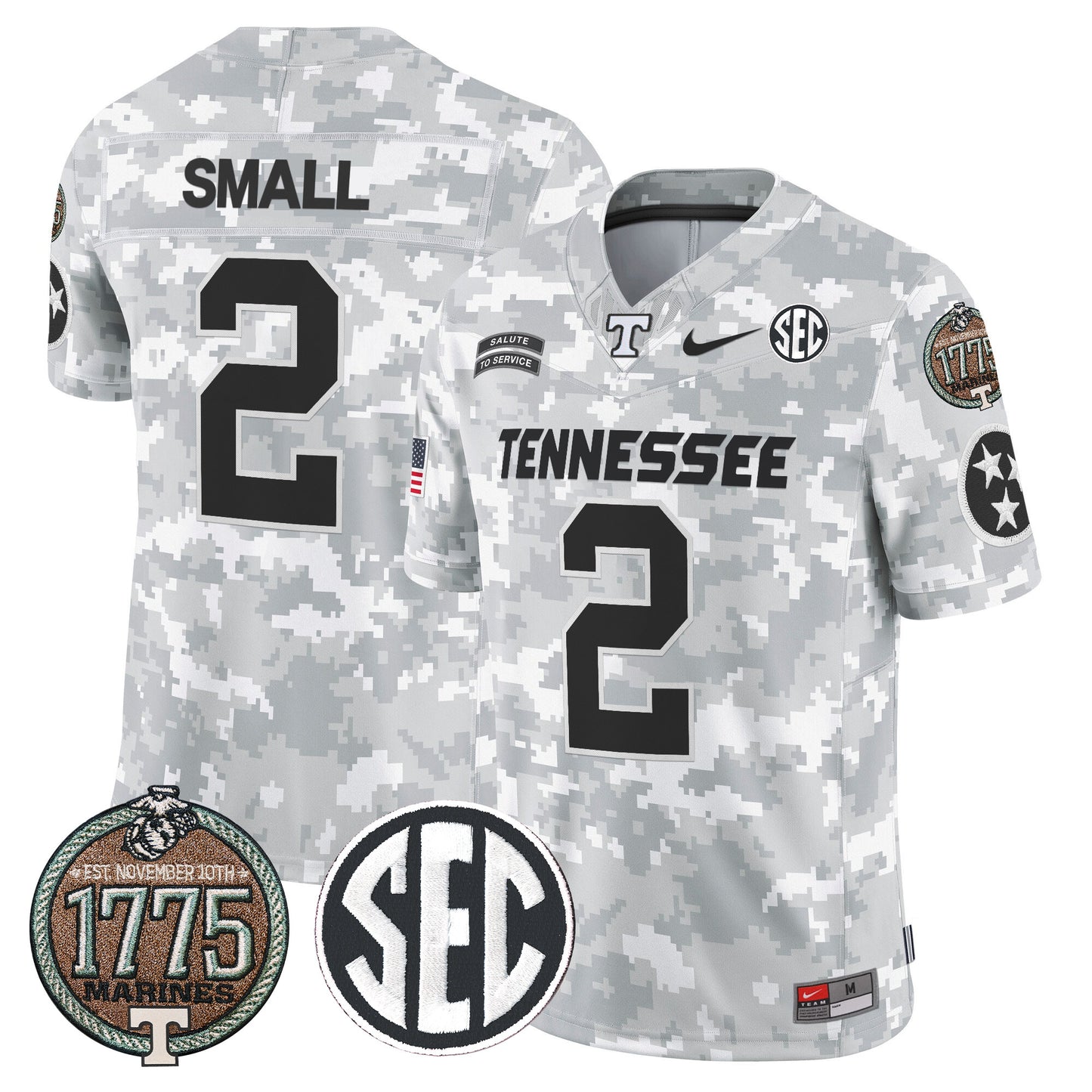 Volunteers 2024 Salute to Service Establishment Year Patch Vapor Limited Jersey - All Stitched