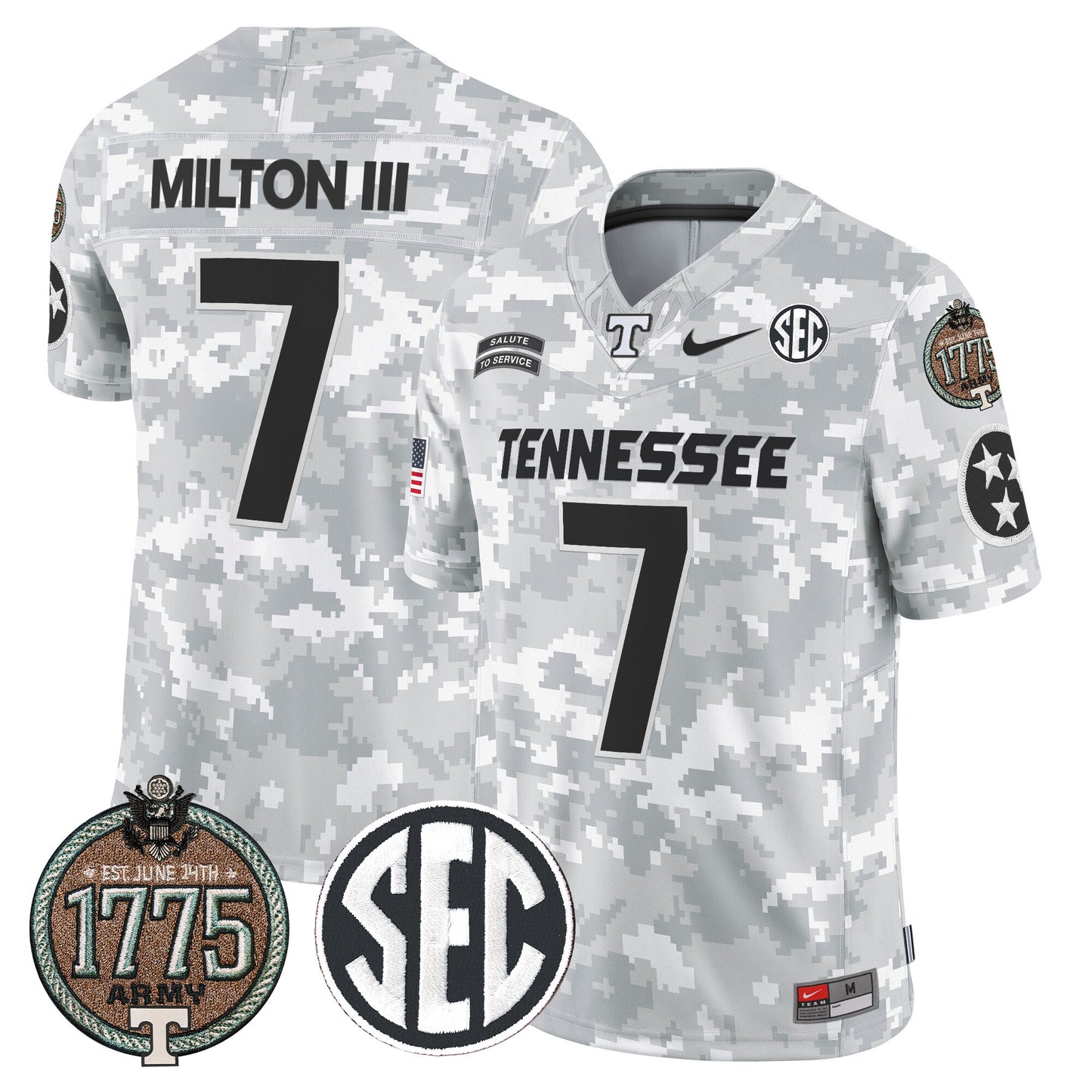 Volunteers 2024 Salute to Service Establishment Year Patch Vapor Limited Jersey - All Stitched