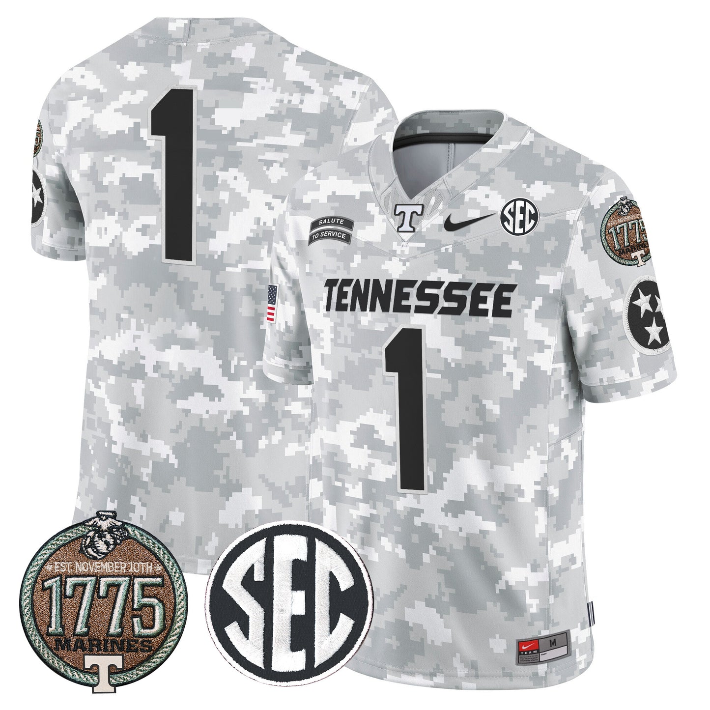 Volunteers 2024 Salute to Service Establishment Year Patch Vapor Limited Jersey - All Stitched