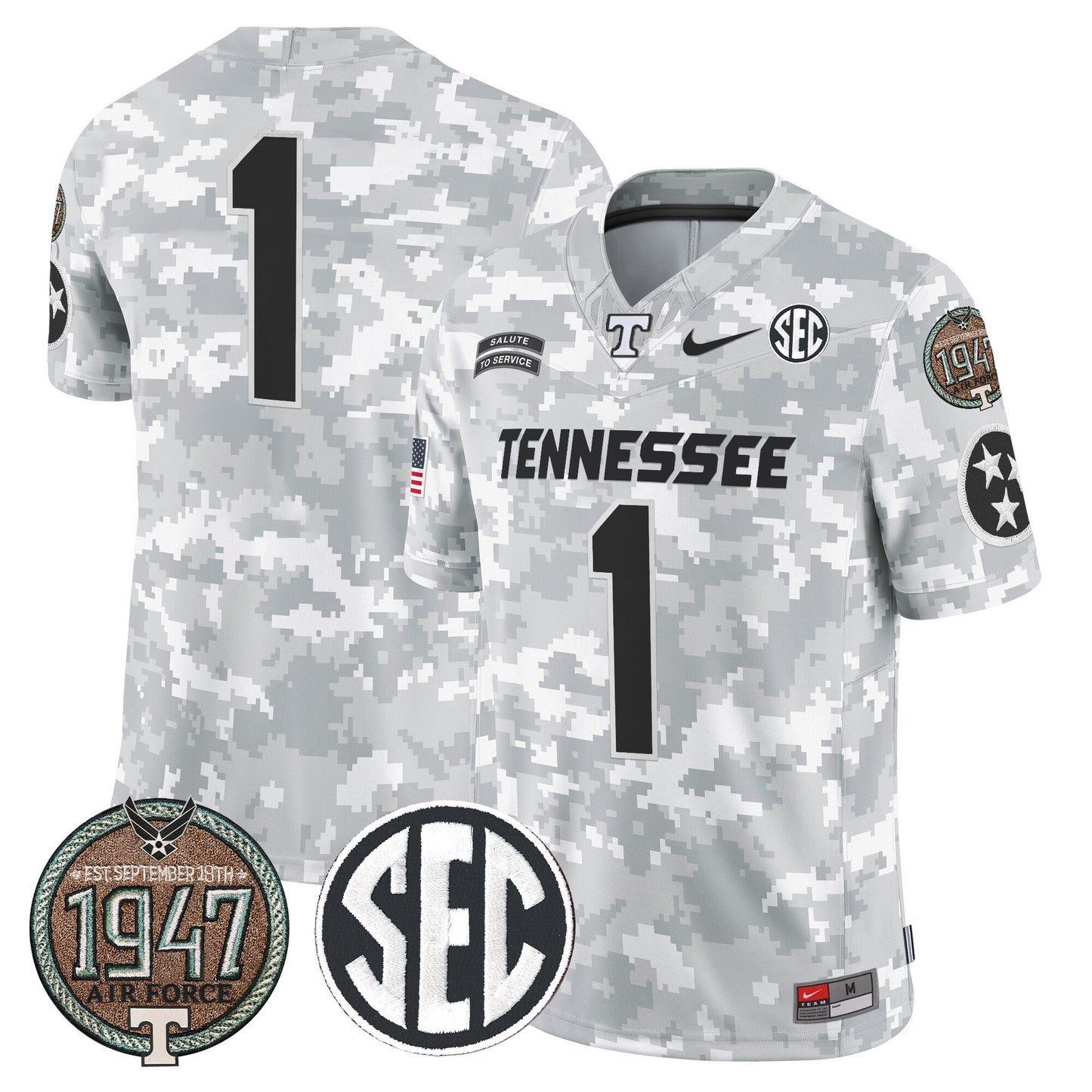 Volunteers 2024 Salute to Service Establishment Year Patch Vapor Limited Jersey - All Stitched