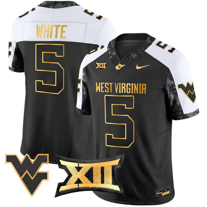West Virginia Mountaineers 2024 Gold Vapor Limited Jersey - All Stitched