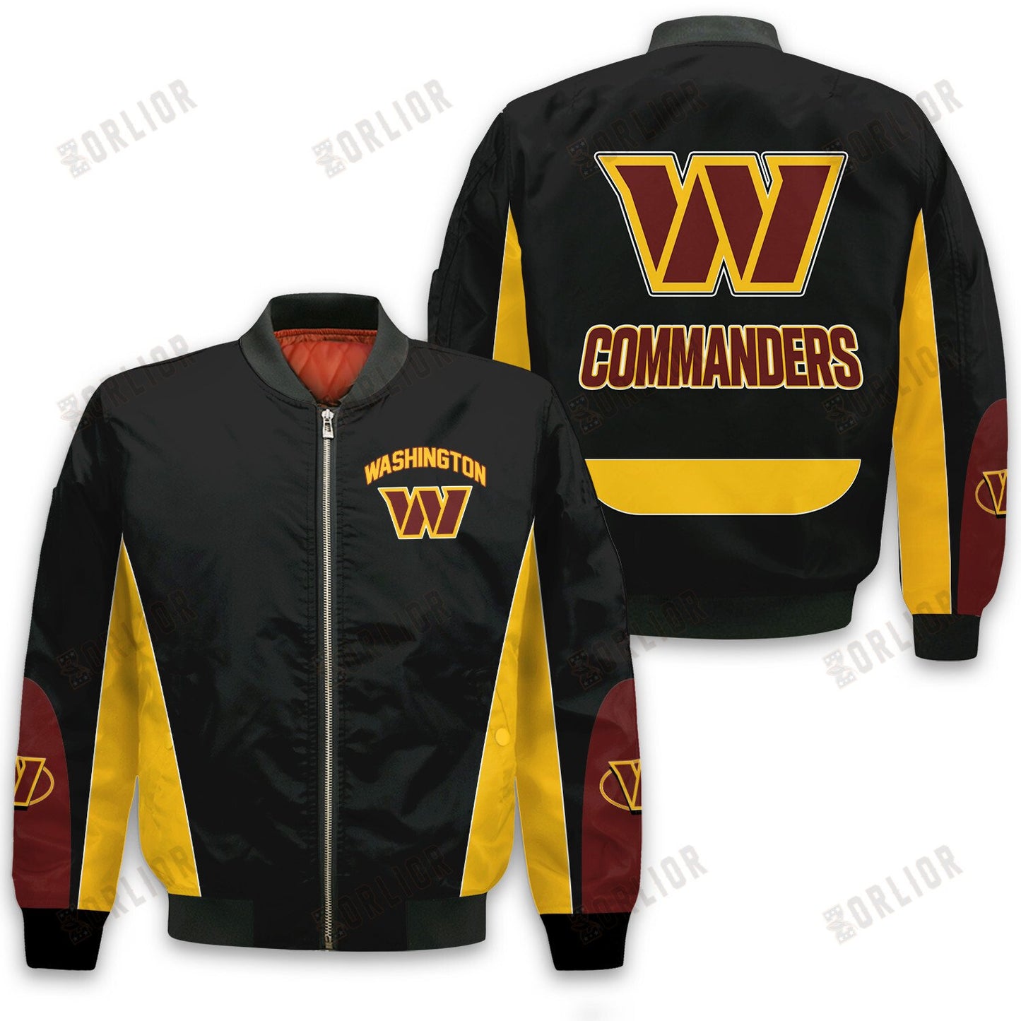 Washington Commanders Football Team 2024 - 25 In Sync With The Home Team Bomber Jacket
