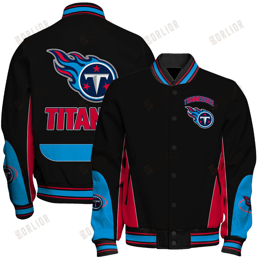 Tennessee Titans Football Team 2024 - 25 In Sync With The Home Team Unisex Varsity Jacket