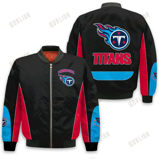 Tennessee Titans Football Team 2024 - 25 In Sync With The Home Team Bomber Jacket