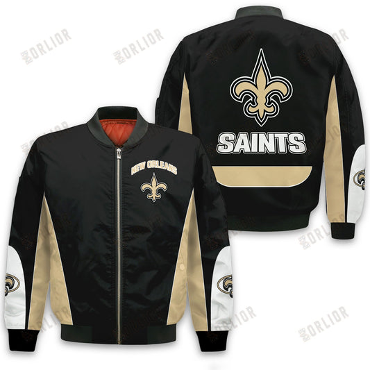 New Orleans Saints Football Team 2024 - 25 In Sync With The Home Team Bomber Jacket