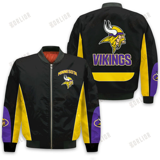 Minnesota Vikings Football Team 2024 - 25 In Sync With The Home Team Bomber Jacket