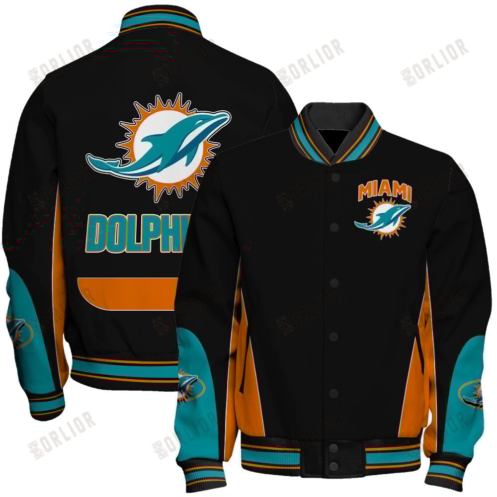 Miami Dolphins Football Team 2024 - 25 In Sync With The Home Team Unisex Varsity Jacket