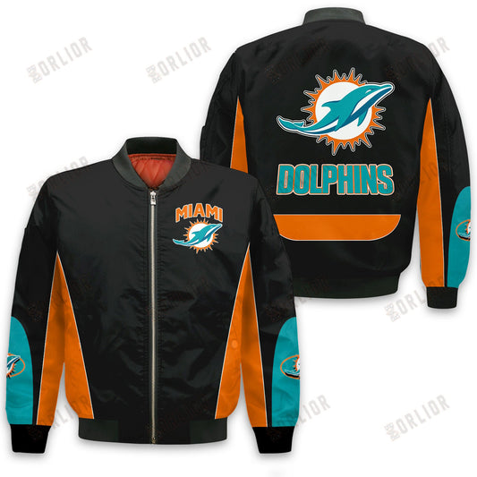 Miami Dolphins Football Team 2024 - 25 In Sync With The Home Team Bomber Jacket