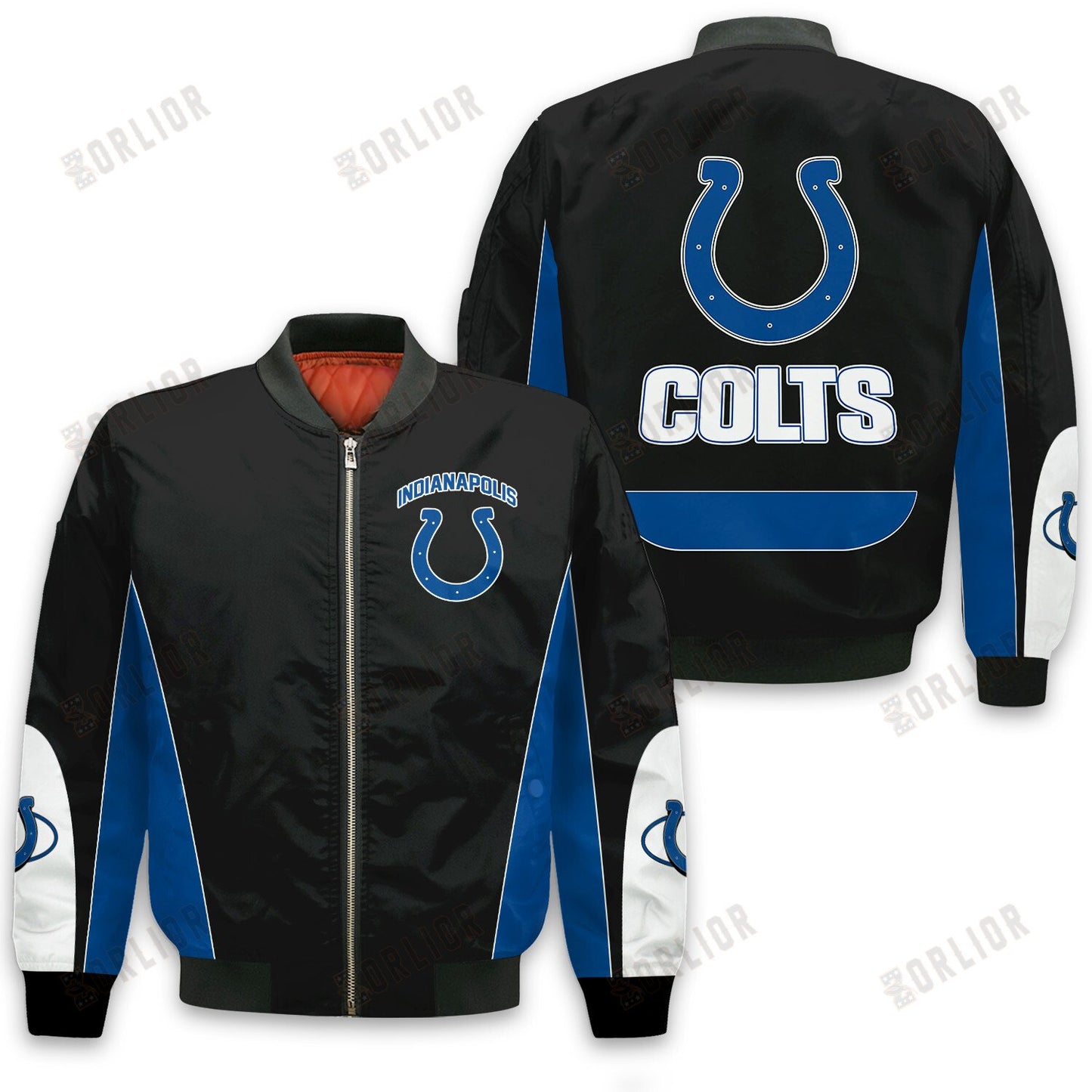 Indianapolis Colts Football Team 2024 - 25 In Sync With The Home Team Bomber Jacket