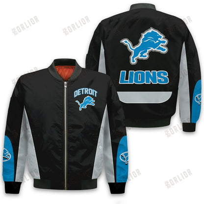 Detroit Lions Football Team 2024 - 25 In Sync With The Home Team Bomber Jacket