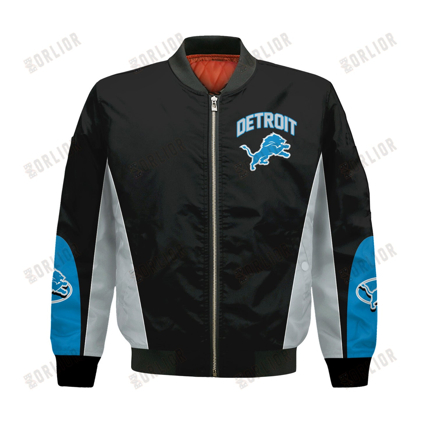 Detroit Lions Football Team 2024 - 25 In Sync With The Home Team Bomber Jacket