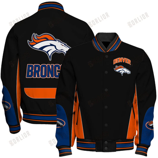 Denver Broncos Football Team 2024 - 25 In Sync With The Home Team Unisex Varsity Jacket