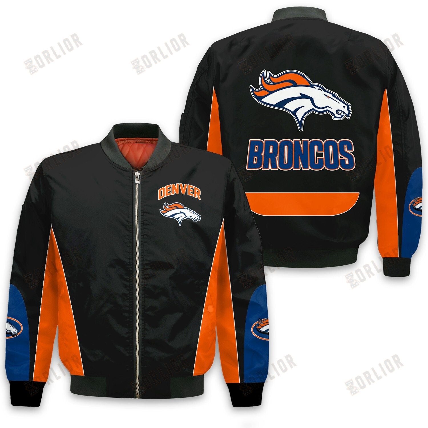 Denver Broncos Football Team 2024 - 25 In Sync With The Home Team Bomber Jacket