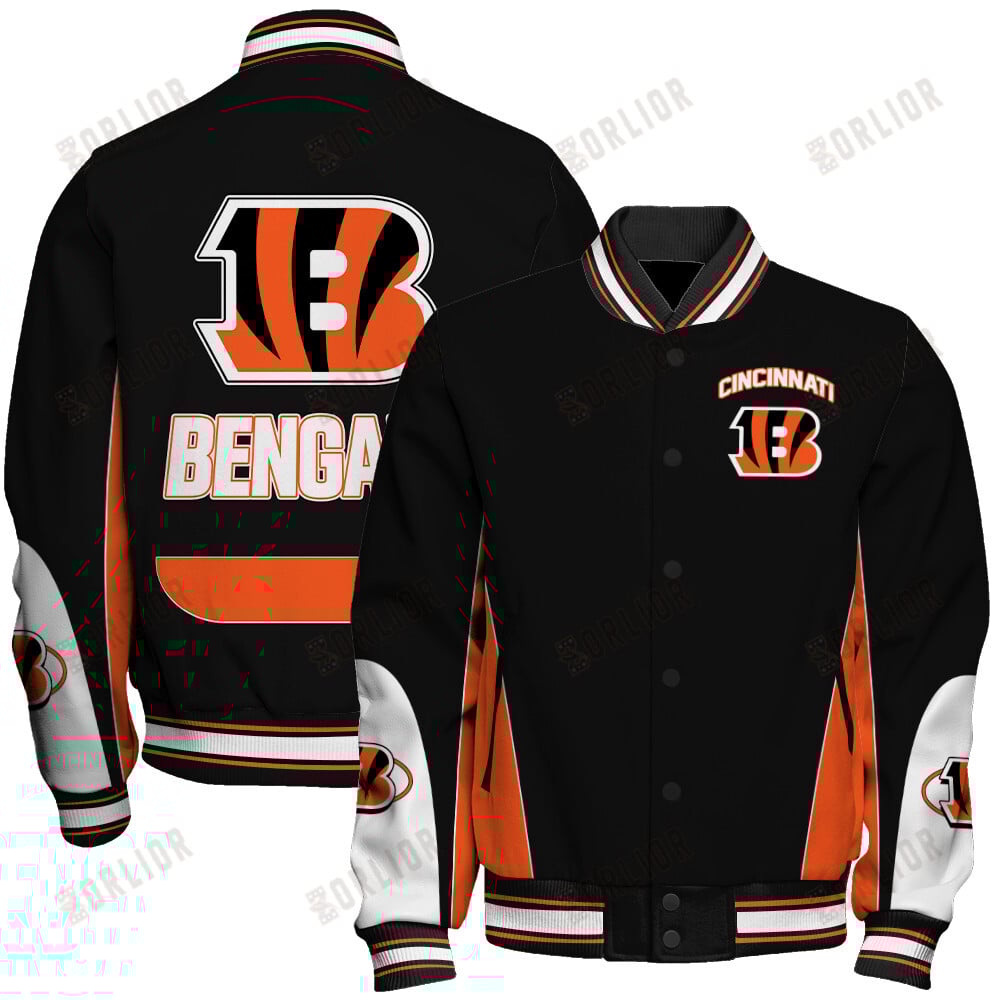 Cincinnati Bengals Football Team 2024 - 25 In Sync With The Home Team Unisex Varsity Jacket