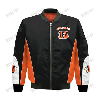 Cincinnati Bengals Football Team 2024 - 25 In Sync With The Home Team Bomber Jacket