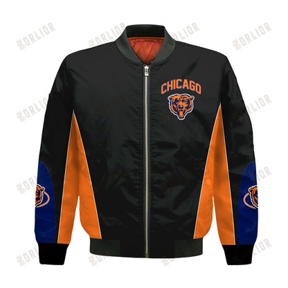 Chicago Bears Football Team 2024 - 25 In Sync With The Home Team Bomber Jacket