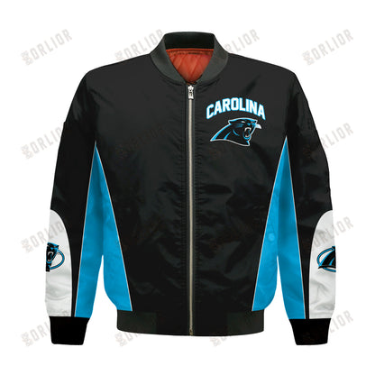 Carolina Panthers Football Team 2024 - 25 In Sync With The Home Team Bomber Jacket