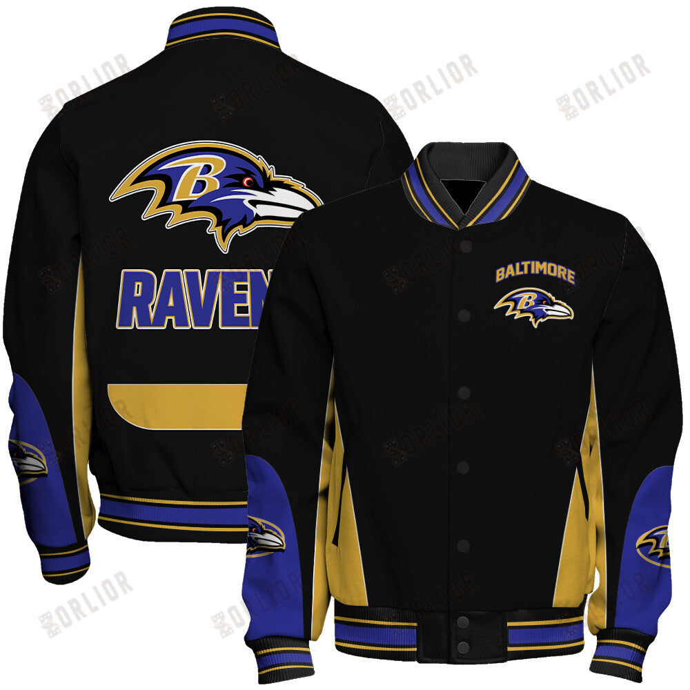 Baltimore Ravens Football Team 2024 - 25 In Sync With The Home Team Unisex Varsity Jacket
