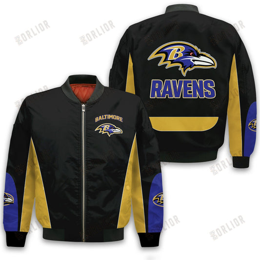 Baltimore Ravens Football Team 2024 - 25 In Sync With The Home Team Bomber Jacket
