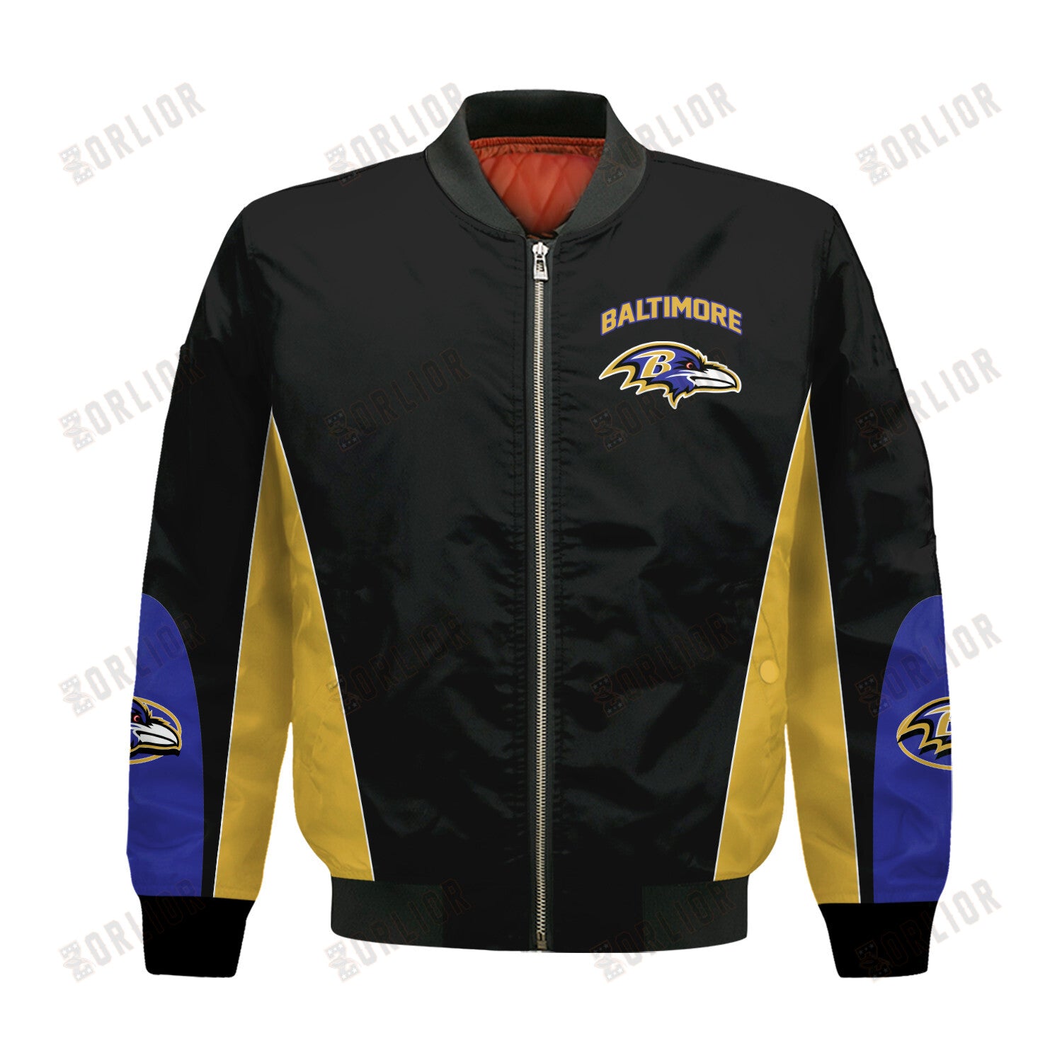 Baltimore Ravens Football Team 2024 - 25 In Sync With The Home Team Bomber Jacket